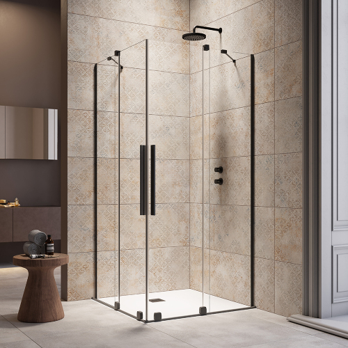 Душевой уголок Radaway Furo 10105100-54-01 100х100 профиль черный, прозрачное стекло Душевой уголок Radaway Furo 10105100-54-01 100х100 профиль черный, прозрачное стекло