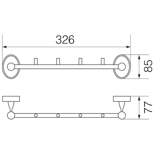 Планка с четырьмя крючками Bonjour Veragio VR.BNR-7834.BR Планка с четырьмя крючками Bonjour Veragio VR.BNR-7834.BR