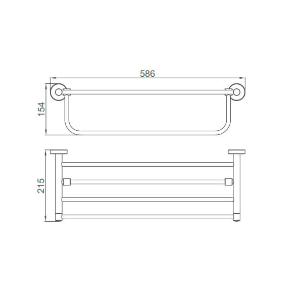 Полка для полотенец Accoona A12112 Полка для полотенец Accoona A12112