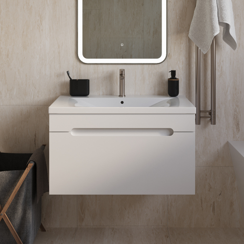 Тумба с раковиной AVS Эстель 80 белая Тумба с раковиной AVS Эстель 80 белая