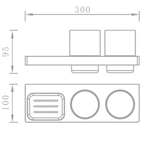 Стакан подвесной AVS AVS-S8301708 с мыльницей 2 шт. Стакан подвесной AVS AVS-S8301708 с мыльницей 2 шт.