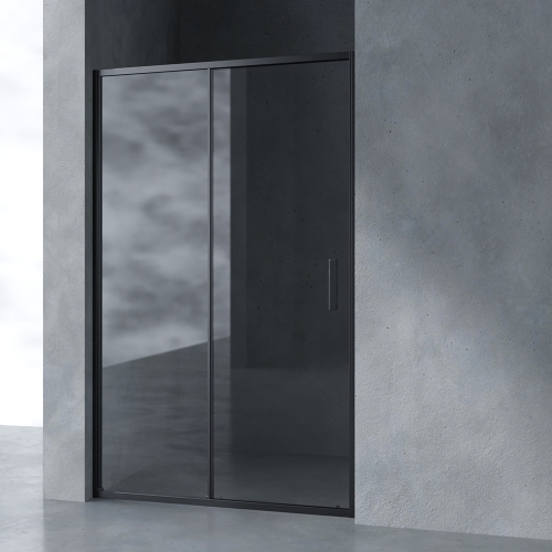 Душевая дверь в нишу AVS Вектор 120 профиль черный матовый, стекло прозрачное Душевая дверь в нишу AVS Вектор 120 профиль черный матовый, стекло прозрачное