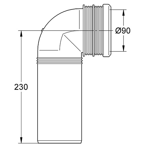 Отвод на инсталляцию d 90 Grohe 42327000
