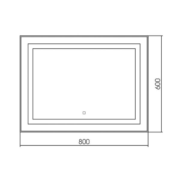 Зеркало с подсветкой AVS Торренс 80x60 см Зеркало с подсветкой AVS Торренс 80x60 см