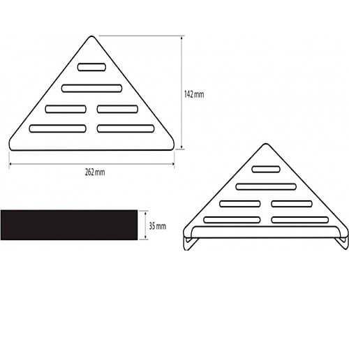 Мыльница угловая Dark Bemeta 102308260 Мыльница угловая Dark Bemeta 102308260