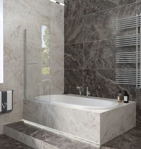 Шторка д/ванны 900x1500 прозр/проф ХРОМ 5 мм VECONI Шторка д/ванны 900x1500 прозр/проф ХРОМ 5 мм VECONI