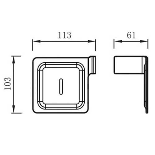Мыльница подвесная AVS Zeta, хром Мыльница подвесная AVS Zeta, хром