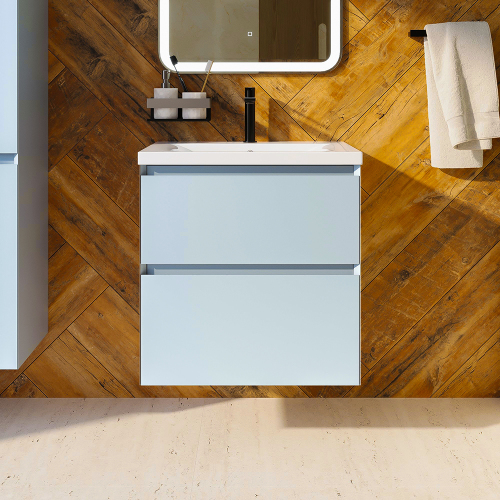 Тумба с раковиной AVS Гармония 60 платина матовая (раковина 01 белая глянцевая) Тумба с раковиной AVS Гармония 60 платина матовая (раковина 01 белая глянцевая)
