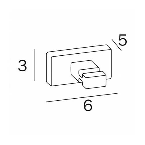 Крючок INDA LEA черный матовый A1820ANE Крючок INDA LEA черный матовый A1820ANE