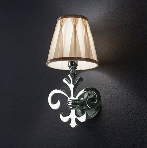 0083/1F-crm PRCC/16 Светильник настен хром + плафон синт ткань 1 штука Shade 0083/1F-crm PRCC/16 Светильник настен хром + плафон синт ткань 1 штука Shade