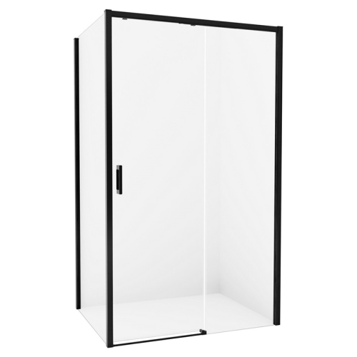 Душевой уголок New Trendy Prime Black D-0321A/D-0129B 120x90 R профиль черный матовый, стекло прозрачное Душевой уголок New Trendy Prime Black D-0321A/D-0129B 120x90 R профиль черный матовый, стекло прозрачное