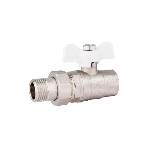 Кран с американкой 1/2 ST белая ручка pfUBV324S Кран с американкой 1/2 ST белая ручка pfUBV324S