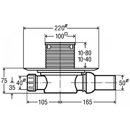 Трап Viega 583217 10х10 Трап Viega 583217 10х10