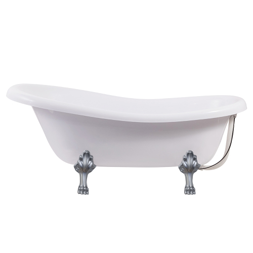 Ванна из искусственного камня Aqua de Marco Edelweiss 170x80 белая с ножками серебро Ванна из искусственного камня Aqua de Marco Edelweiss 170x80 белая с ножками серебро