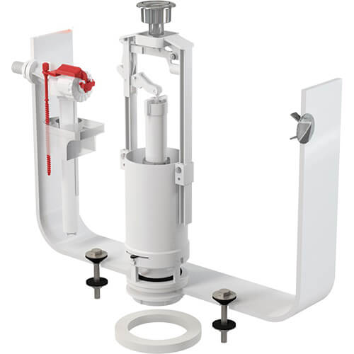 SA2000 1/2 CHROM Арматура для унитаза гориз a15 стоп/кнопка ALCAPLAST