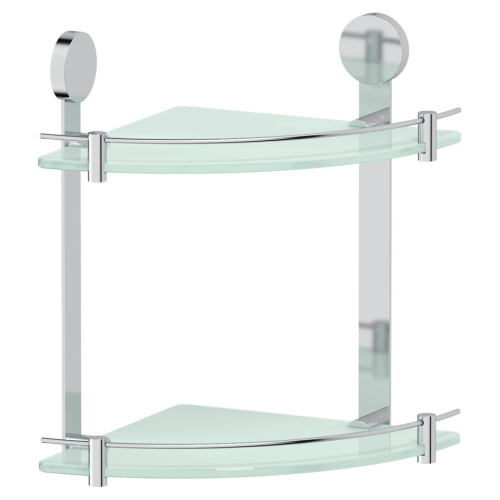 Полка стеклянная угловая двойная ...