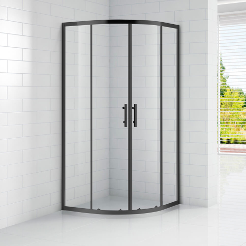 Душевой уголок Cezares Eco ECO-O-R-2-90-C-NERO 90x90 профиль черный, прозрачное стекло Душевой уголок Cezares Eco ECO-O-R-2-90-C-NERO 90x90 профиль черный, прозрачное стекло