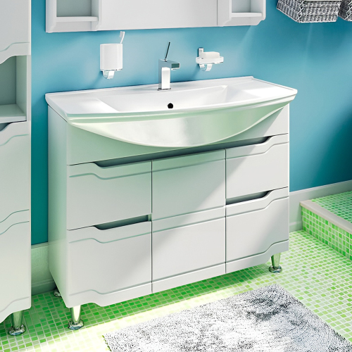 Тумба с раковиной Runo Стиль 00000001118+УТ000001524 105 см Тумба с раковиной Runo Стиль 00000001118+УТ000001524 105 см