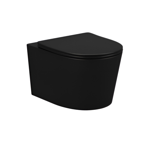 Унитаз подвесной AVS Спектр безободковый, черный матовый Унитаз подвесной AVS Спектр безободковый, черный матовый