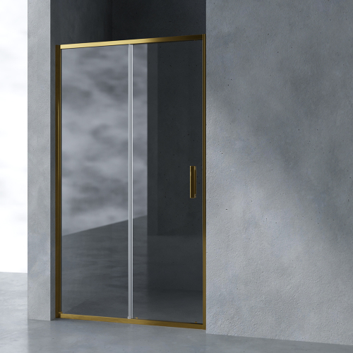 Душевая дверь в нишу AVS Вектор 110 см профиль брашированное золото, стекло прозрачное Душевая дверь в нишу AVS Вектор 110 см профиль брашированное золото, стекло прозрачное