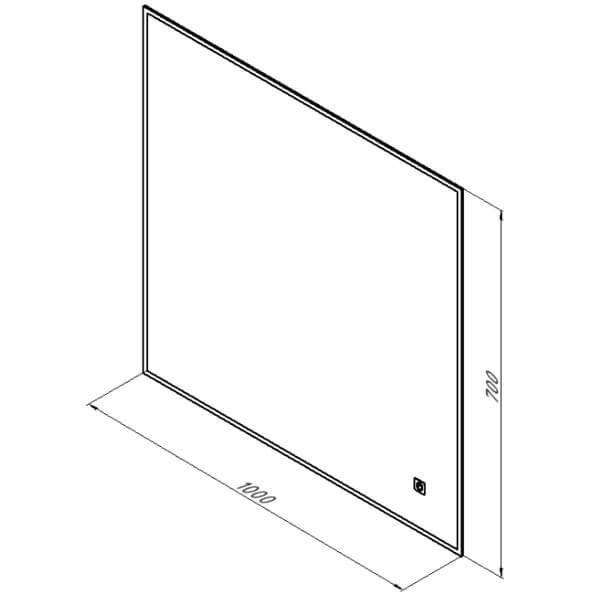 Зеркало 1000*700 LED ИК-датчик + антипар Элен Классик BRIZ Зеркало 1000*700 LED ИК-датчик + антипар Элен Классик BRIZ
