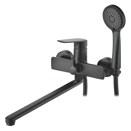 Смеситель универсальный Accoona H125 A71125F черный матовый Смеситель универсальный Accoona H125 A71125F черный матовый