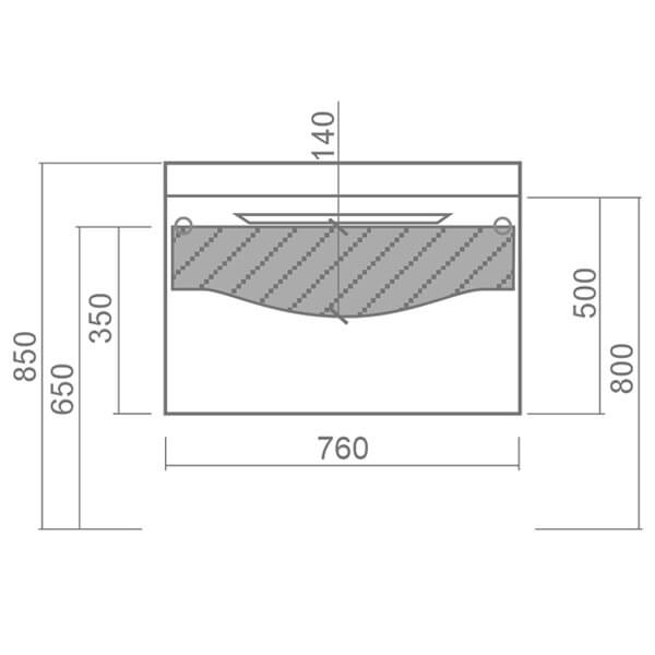 Тумба с раковиной 80 подвесная Lande DIBORG 775215+640207 Тумба с раковиной 80 подвесная Lande DIBORG 775215+640207