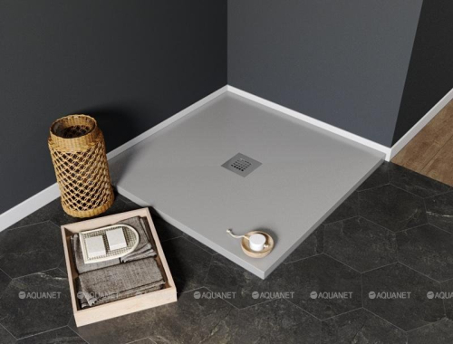 Поддон литьевой камень PRIORITY 100x100мм без сифона без накладки d=100 AQUANET Поддон литьевой камень PRIORITY 100x100мм без сифона без накладки d=100 AQUANET