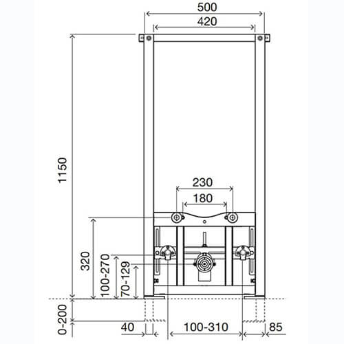 Инсталляция для биде Easy Oli 136078 Инсталляция для биде Easy Oli 136078