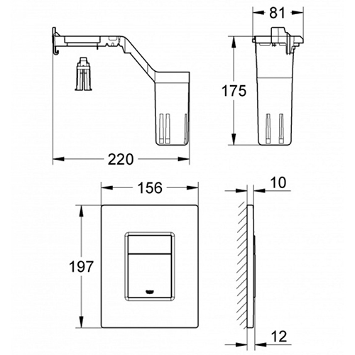 Контейнер в крепежной раме Fresh Grohe 38796000