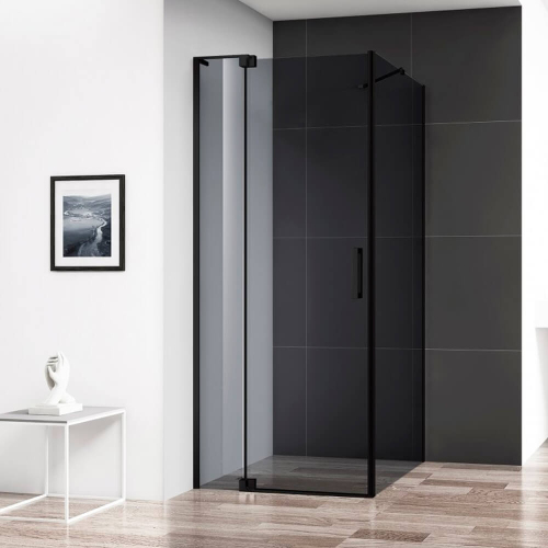 Душевой уголок Cezares Slider SLIDER-AH-1-90-90/100-GRIGIO-NERO 90х90-100 профиль черный, черное стекло