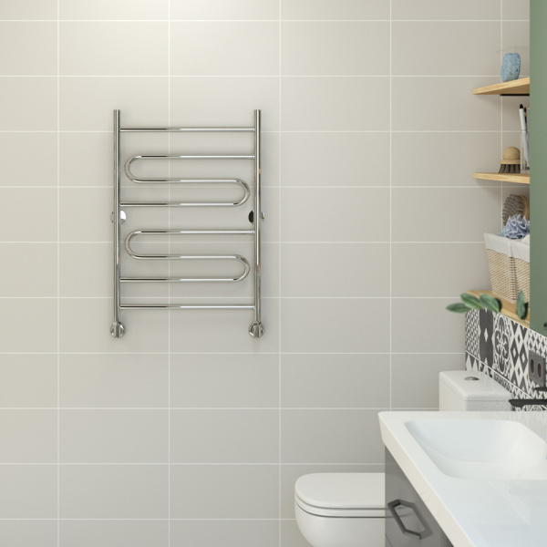 Полотенцесушитель водяной Стилье Универсал-51 50х80 хром Полотенцесушитель водяной Стилье Универсал-51 50х80 хром