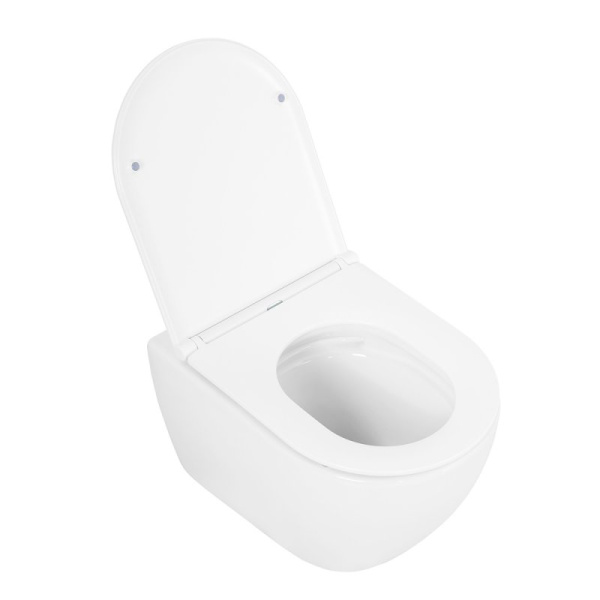 Унитаз подвесной Cezares Stylus-Tor CZR-6601-TH-TOR+CZR-870-SC безободковый, белый