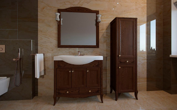 Тумба с раковиной ASB-Woodline Салерно 105 орех антикварный Тумба с раковиной ASB-Woodline Салерно 105 орех антикварный