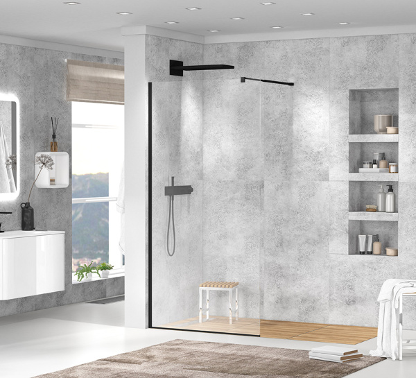 Душевая перегородка Cezares Liberta LIBERTA-L-1-95-C-NERO 95 профиль черный, прозрачное стекло Душевая перегородка Cezares Liberta LIBERTA-L-1-95-C-NERO 95 профиль черный, прозрачное стекло