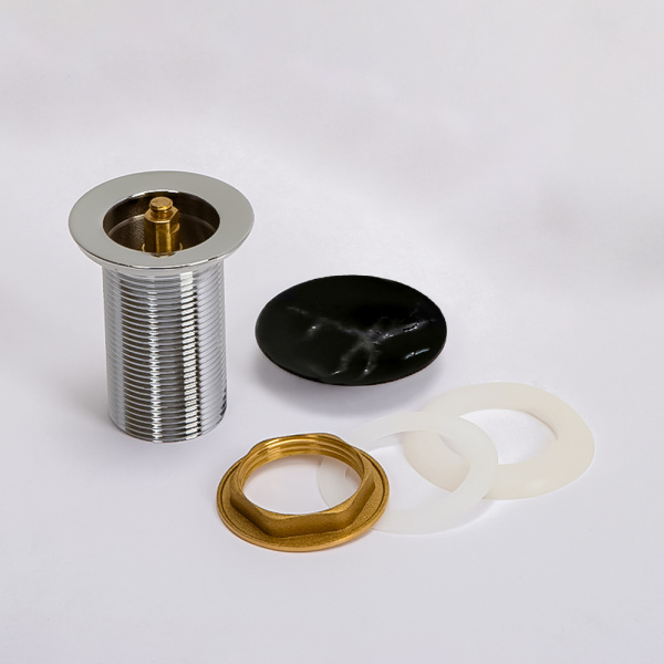 Донный клапан AVS без перелива, черный мрамор матовый Донный клапан AVS без перелива, черный мрамор матовый