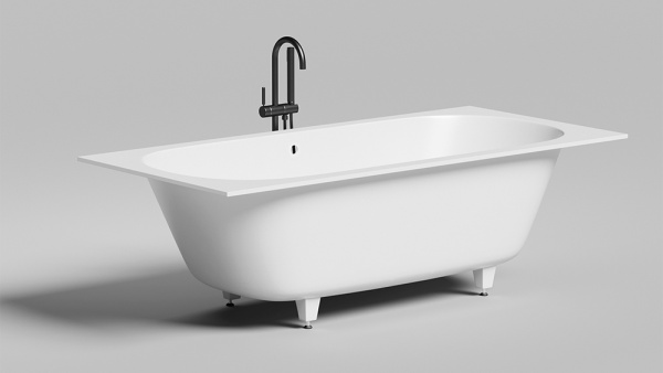 Ванна из искусственного камня Salini Ornella Axis S-Sense 190x90 белая с ножками Ванна из искусственного камня Salini Ornella Axis S-Sense 190x90 белая с ножками