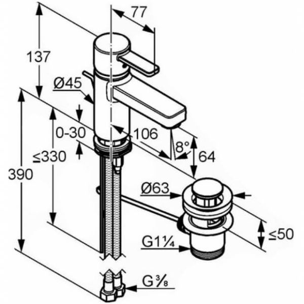 Комплект смесителей Kludi Zenta 382508675+385308675 черный Комплект смесителей Kludi Zenta 382508675+385308675 черный