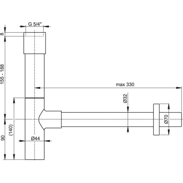 Сифон Alcaplast A402 Сифон Alcaplast A402