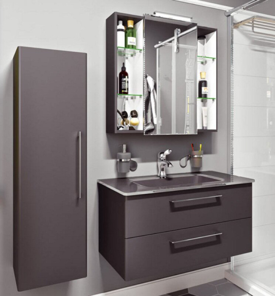 Тумба 1000 2ящ подвес + раковина OW15 стекл Графит ACCORD CAPRIGO Тумба 1000 2ящ подвес + раковина OW15 стекл Графит ACCORD CAPRIGO