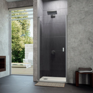 Душевая дверь в нишу Huppe Design Pure 90 профиль хром, стекло прозрачное