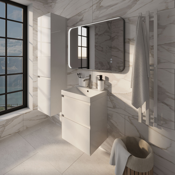 Тумба с раковиной AVS Гармония 50 SL белая Тумба с раковиной AVS Гармония 50 SL белая