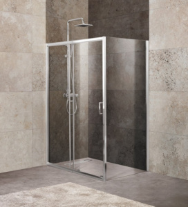 Душевой уголок BelBagno Unique UNIQUE-AH-1-100/115-90-C-Cr 100-115х90 профиль хром, прозрачное стекло