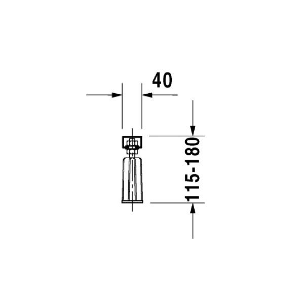790127000000000 Ножки д/ванны D-Code DURAVIT
