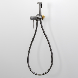 Гигиенический душ со смесителем AVS Slimmer оружейная сталь
