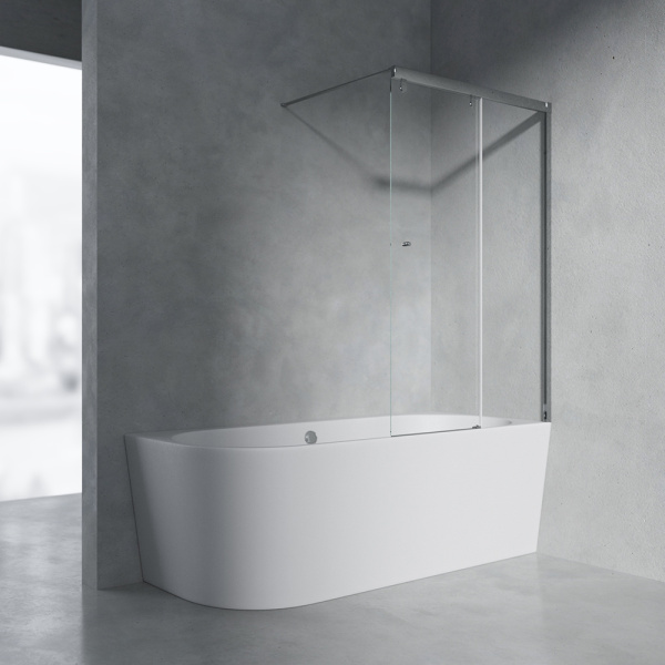 Шторка на ванну AVS Перла 100 R профиль хром, стекло прозрачное Шторка на ванну AVS Перла 100 R профиль хром, стекло прозрачное