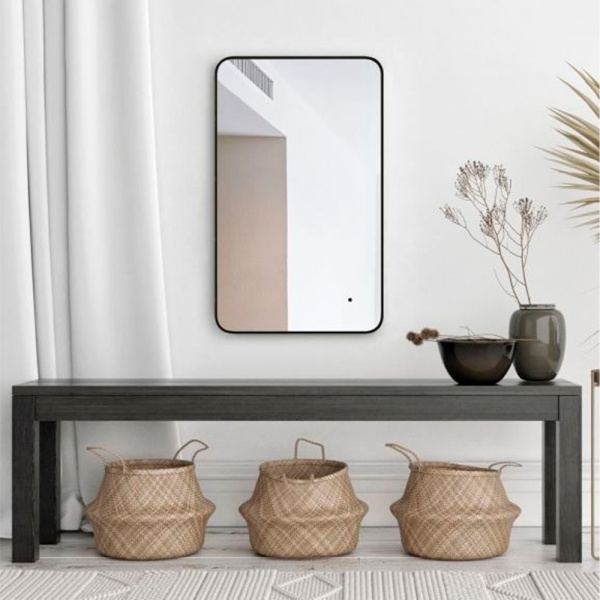 Зеркало с подсветкой AVS Неро 120x80 см, черное Зеркало с подсветкой AVS Неро 120x80 см, черное