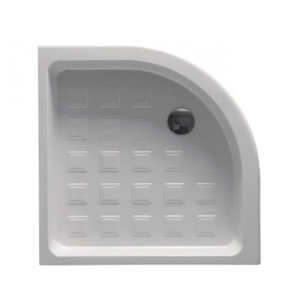 KERASAN Retro поддон угловой полукруглый 90х90см, диаметр слива 90, цвет белый