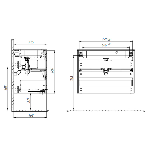 Тумба с раковиной 800 белый Прато Briz Тумба с раковиной 800 белый Прато Briz