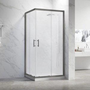 Душевой уголок Veconi Rovigo RV-27GM 100х90 профиль оружейная сталь, стекло прозрачное